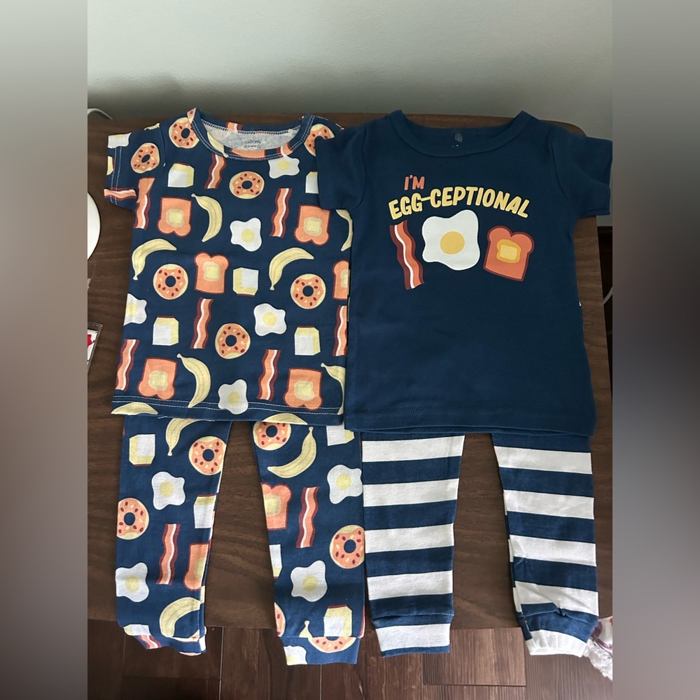 NWT Egg-Ceptional Kids Pajama Set 24M